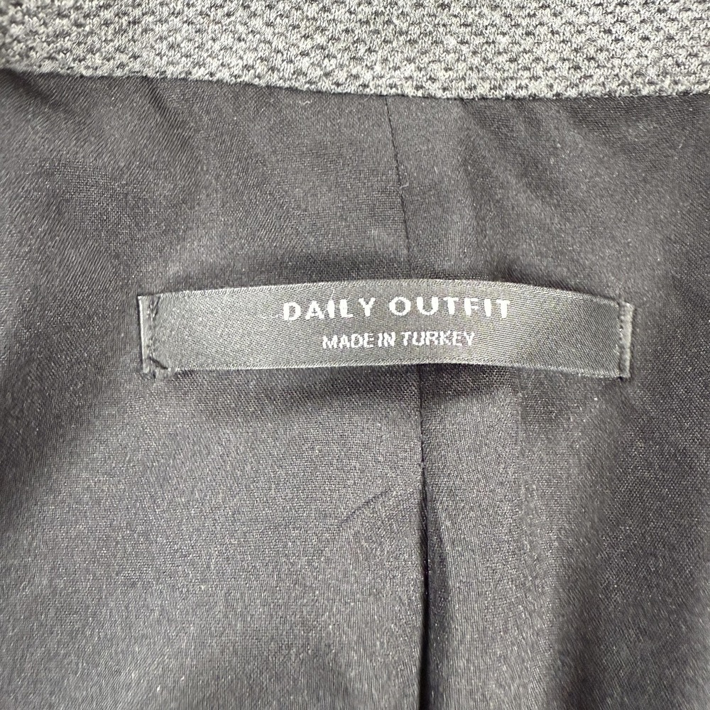 Zara Blazer Mens S Gray Herringbone Suit Jacket Smart Office Work Old Money - Picture 9 of 13